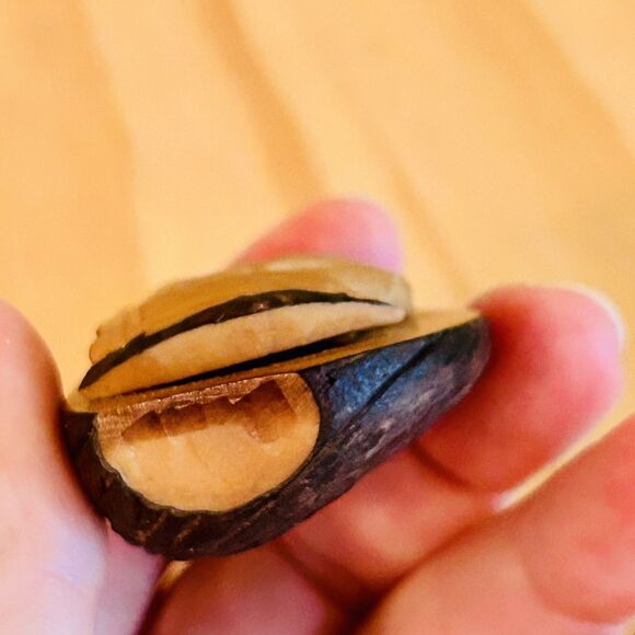 Vintage Native South American Carved Tagua Nut Head Man Silhouette Profile - Picture 7 of 11